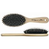 HERCULES SÄGEMANN - 9245 Paddle Brush | Verzorgende natuurlijke haarborstel | wildzwijnharen borstel met polyamidestiften | verzorgingsborstel voor lang haar | licht hout