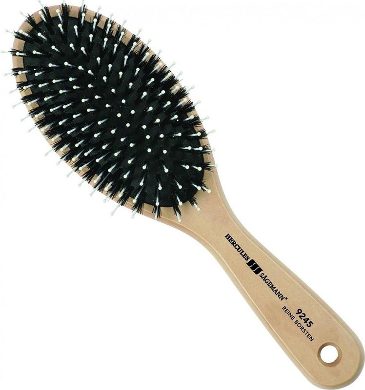 HERCULES SÄGEMANN - 9245 - Paddle Brush - Licht Hout - Wildzwijnharen met Polyamidestiften