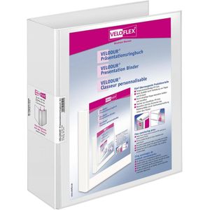 10 VELOFLEX VELODUR® Präsentationsringbücher 4-Ringe weiß 7,0 cm DIN A4