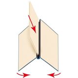 VELOFLEX 4944080 - Clipsband DIN A4, met lederstructuur, max. capaciteit 150 vel, zwart, 1 stuk