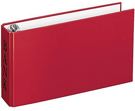 VELOFLEX Bankringbuch 2-Ringe rot 4,5 cm DIN A6 quer