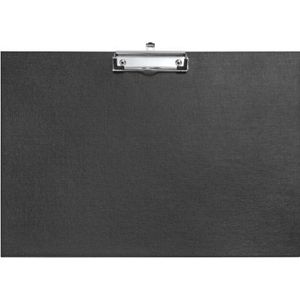 Veloflex 4812980 - schrijfplaat DIN A3 dwars, klembord, clipboard, PP gelamineerd met linnenstructuur, hangoog, zwart