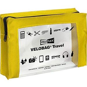 Veloflex 2705310 VELOBAG Travel A5 tas voor kleine spullen met ritssluiting multifunctionele tas, textiel en PVC, geel