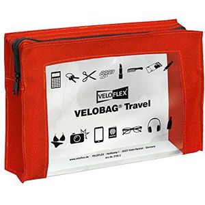 Veloflex 2705321 VELOBAG Travel A5 tas met ritssluiting multifunctionele tas, textiel en pvc, rood