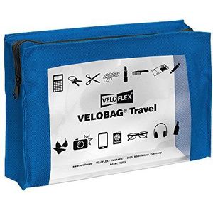 VELOFLEX 2705351 - Velobag Travel DIN A5 kleine tas met ritssluiting multifunctionele tas, textiel en pvc, blauw, 1 stuk