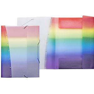 VELOFLEX 4432404 - Rainbow Diamond-map, DIN A3, met elastiek, slijtvast, PP legal map, ordner