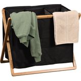 Bamboe Wasmand - Bruin/Zwart - 100 L - 69x33x56,5 cm