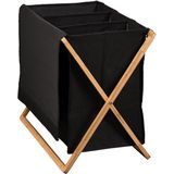 Bamboe Wasmand - Bruin/Zwart - 100 L - 69x33x56,5 cm