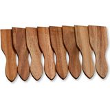 Kesper Gourmetspatels - 8x - acacia hout - 13 x 4 cm - gourmetten - racletten - grillen