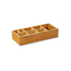 FSC® Bamboe houten Opbergdoos met 8 vakken - Barbecue Bbq Grill box - Buffet box - Voor Opbergen van sauzen specerijen bestek etc