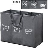 Wasbox - Wassorteerder - 3 Waszakken - 150 Liter - 100% Polyester