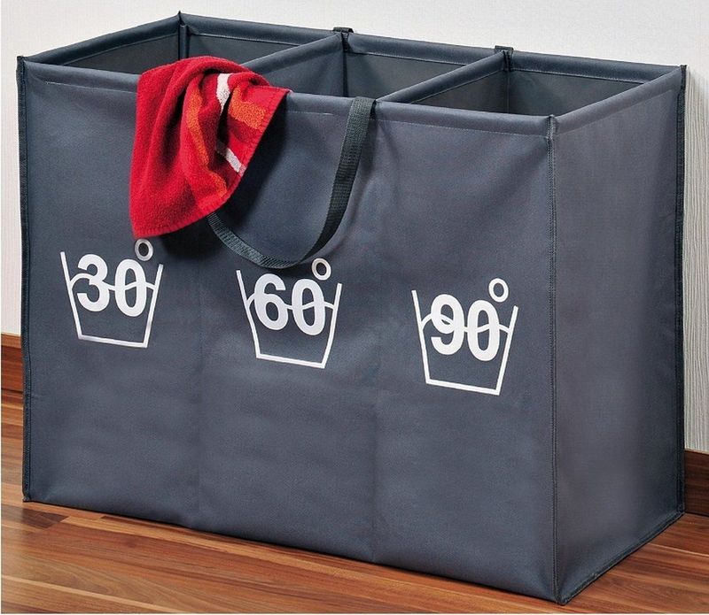 Wasbox - Wassorteerder - 3 Waszakken - 150 Liter - 100% Polyester