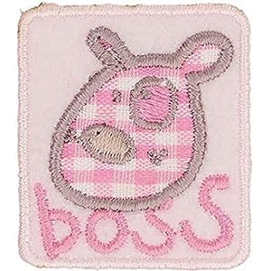 HKM 10230969 patches, stof, roze/bruin, 37 mm