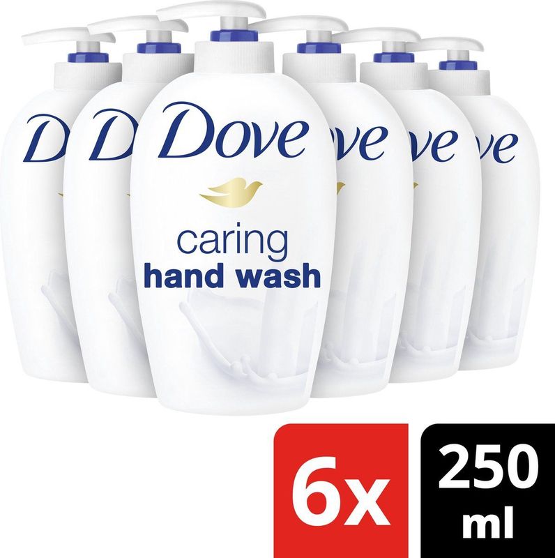 Dove Cream Wash Zeep Pomp - 6 x 250 ml - Voordeelverpakking