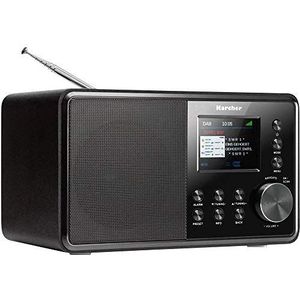 Karcher DAB 3000 - Digitale Radio - Zwart - DAB+/FM-RDS - Wekker Met Dubbel Alarm