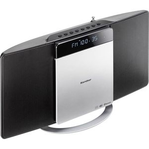 Karcher MC 6580D Compact systeem (met cd-speler, verticale stereo-installatie, bluetooth en wekker, FM en DAB+ radio, zendergeheugen, MP3-weergave via USB) zwart