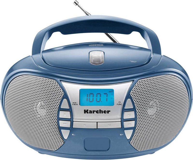 Karcher RR 5025-C Boombox (tragbarer CD-Player mit UKW Radio, Batterie- / Netzbetrieb)