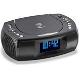 Karcher UR 1309D - Digitaler Radiowecker mit MP3 / CD-Player und DAB plus Radio, Wecker mit zwei einstellbaren Weckzeiten, dimmbares Display, Uhrenradio, USB-Ladefunktion, schwarzes Radio mit Wecker