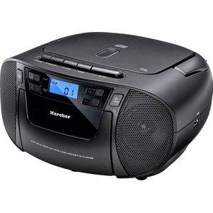Karcher RR 5045 - Draagbare Cd-Radio - Zwart - Inclusief Cassette en FM-Radio