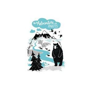 Rasch Behang 100587 100587-fotobehang met kindermotief in zwart en blauw uit de Young Artists collectie-2,80 m x 1,86 m (L x B) behang