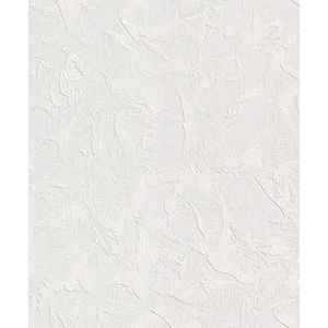 Rasch Behang 143706 - overschilderbaar vliesbehang in wit met grove gipslook, gipsstructuur - collectie Wallton
