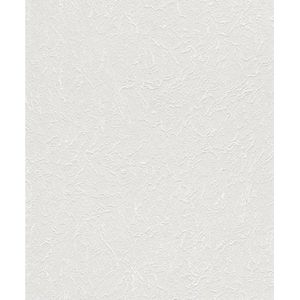 Rasch Behang 177526 - Wit vliesbehang met gipsstructuur uit de Wallton collectie, overschilderbaar, 25m x 1,06m (LxB)