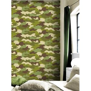 Camouflage Behang GROEN