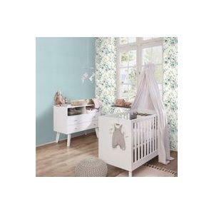 Rasch Behang 252880 - Blauw vliesbehang met linnenlook uit de collectie Kids World