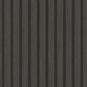 Rasch Behang 278422, zwart papierbehang met houtlook, 3D-houten panelen in moderne Skandi-look, lamellenwand, 10,05 m x 0,53 m (l x b)