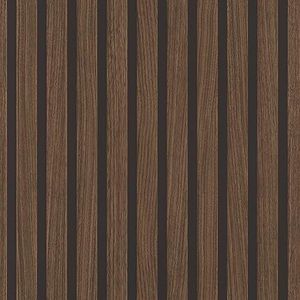 Rasch Behang 278439 - donkerbruin papierbehang met houtlook, 3D-houten panelen in moderne Skandi-look, lamellenwand - 10,05 m x 0,53 m (l x b)