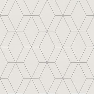 Rasch Behang 278606 - Licht behang met geometrisch patroon uit fijne lijnen in zilver - 10,05 m x 0,53 m (LxB)