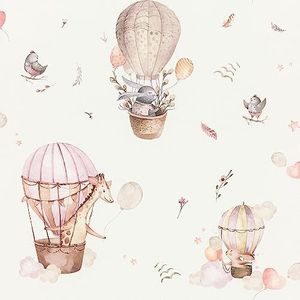 Rasch - 300529 - Vliesbehang - Roze - 10,05 m x 0,53 m