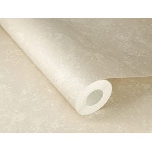 Rasch Behang 315110 - vliesbehang in crème metallic effen betonlook structuur uit de Factory V collectie