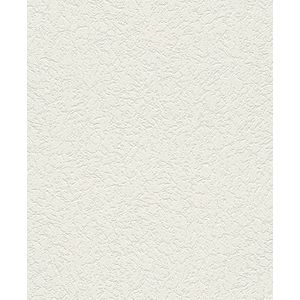Rasch Behang 340914 - wit papierbehang met reliëfstructuur en pleisterlook - 10,05 m x 0,53 m (LxB)