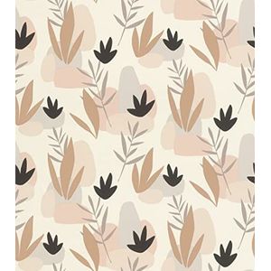Rasch 463446 behang 463446-vliesbehang met planten in beige, bruin en grijs uit de collectie Salsa-10,05 m x 0,53 m (L x B) vliesbehang