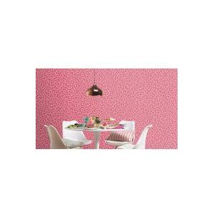 Vliesbehang 465020 met Leo-print in roze en roze uit de vriendin Home Collection