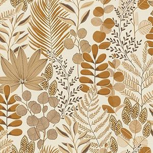 Rasch Behang vliesbehang (botanisch) beige bruin 10,05 m x 0,53 m Selectie vinyl/vlies 465327