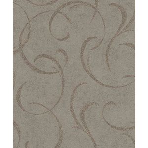 rasch Behang 467659 uit de collectie Vincenza – vliesbehang in bruin met glanzend patroon – 10,05 m x 53 cm (l x b)