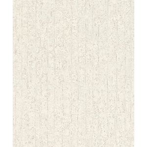 Rasch Behang 499216 - vliesbehang wit grijs structuur betonlook strepen uit de collectie Factory V