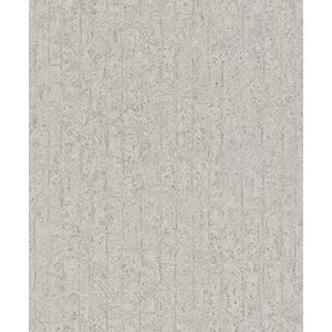 Rasch Behang 499223 - vliesbehang grijs beige structuur betonlook strepen uit de Factory V collectie