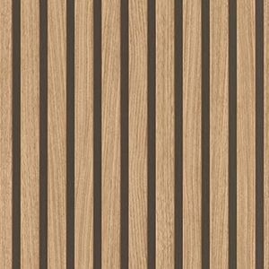 Rasch Behang 499322 - bruin vliesbehang met houtlook, 3D-panelen in moderne Skandi-look, lamellenwand uit de Factory V collectie