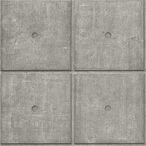Rasch Behang 499438 - vliesbehang in grijs met betonlook, zichtbeton-look, beton uit de Factory V collectie