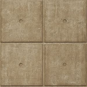 Rasch Behang 499445 - vliesbehang in bruin-goud met betonlook, betonlook, beton uit de collectie Factory V