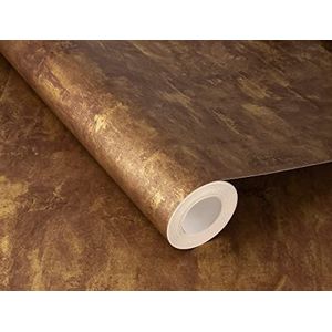 Rasch Behang 499711 - vliesbehang bruin goud metallic used-look betonlook uit de Factory V collectie
