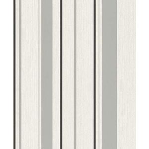 Rasch Wallpapers (grafisch) wit 10,05 m x 0,53 m #ROCKNROLLE 536256 vliesbehang, grijs, 10,05 x 0,53 m