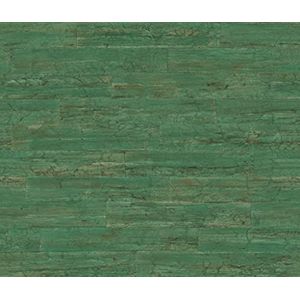 Rasch Behang 537048 - Vliesbehang in groen met houtlook uit de collectie Curiosity - 10,05 m x 0,53 m (L x B)