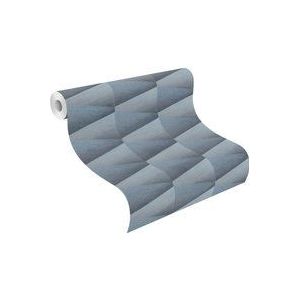Rasch Behang vliesbehang (grafisch) blauw zilver 10,05 m x 0,53 m Composition 554656
