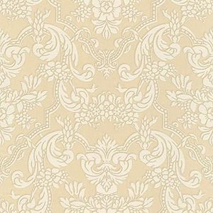 Rasch paperhangings Non Woven Behang (Classic-Chic) Beige Crème 10,05 m x 0,53 m Trianon XIII 570618