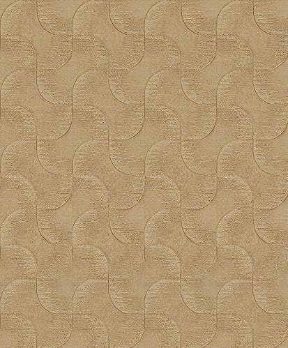 Rasch - 608151 - Vliesbehang - Goud - Grafisch Patroon - Sky Lounge