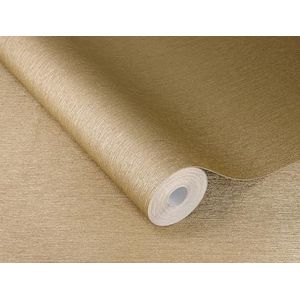 Rasch Vliesbehang effen lijnen structuur goud metallic 608618